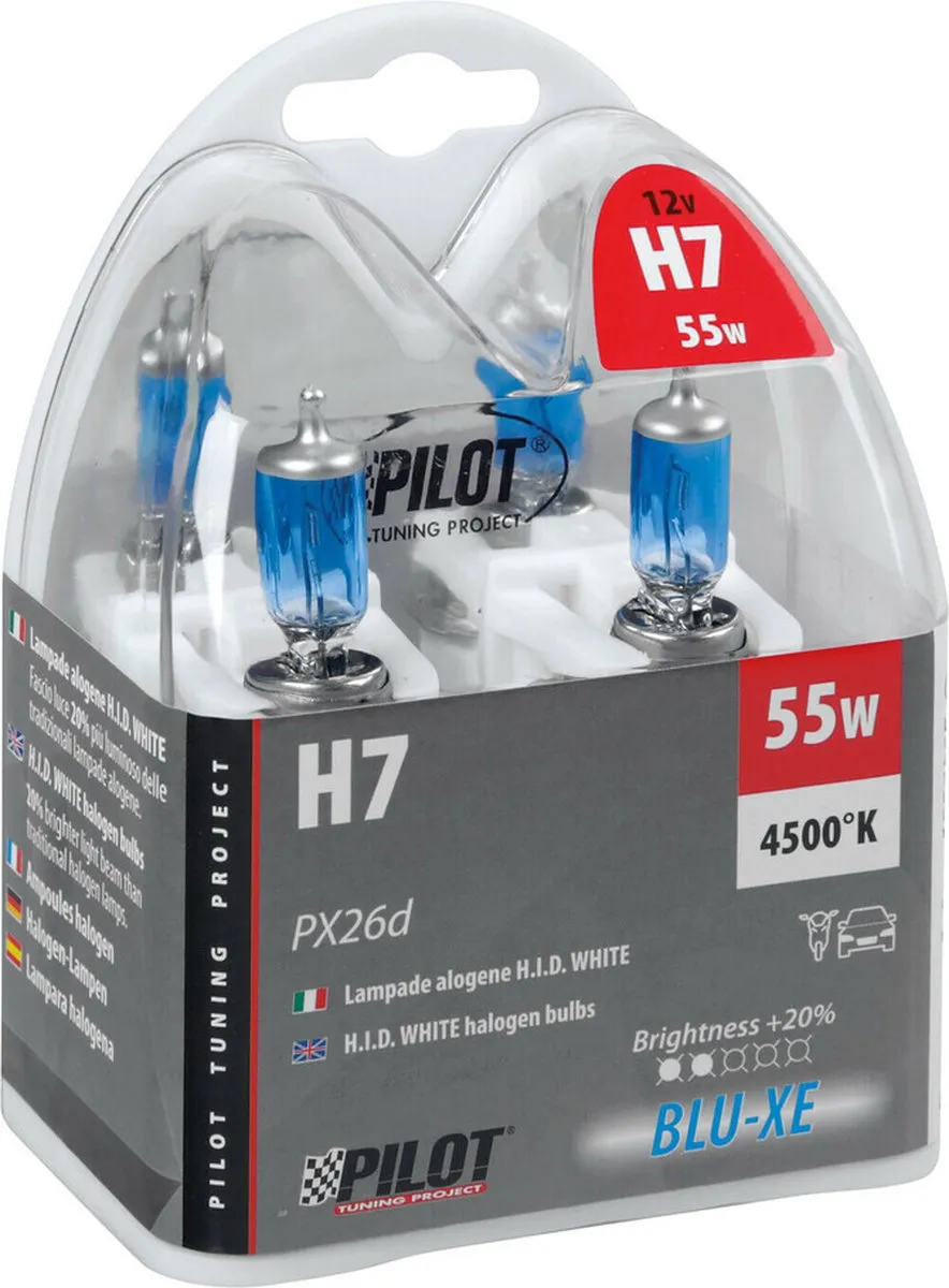 Lampa 12V Blu-Xe Halogeenlamp H7 55W - 2 Stuks