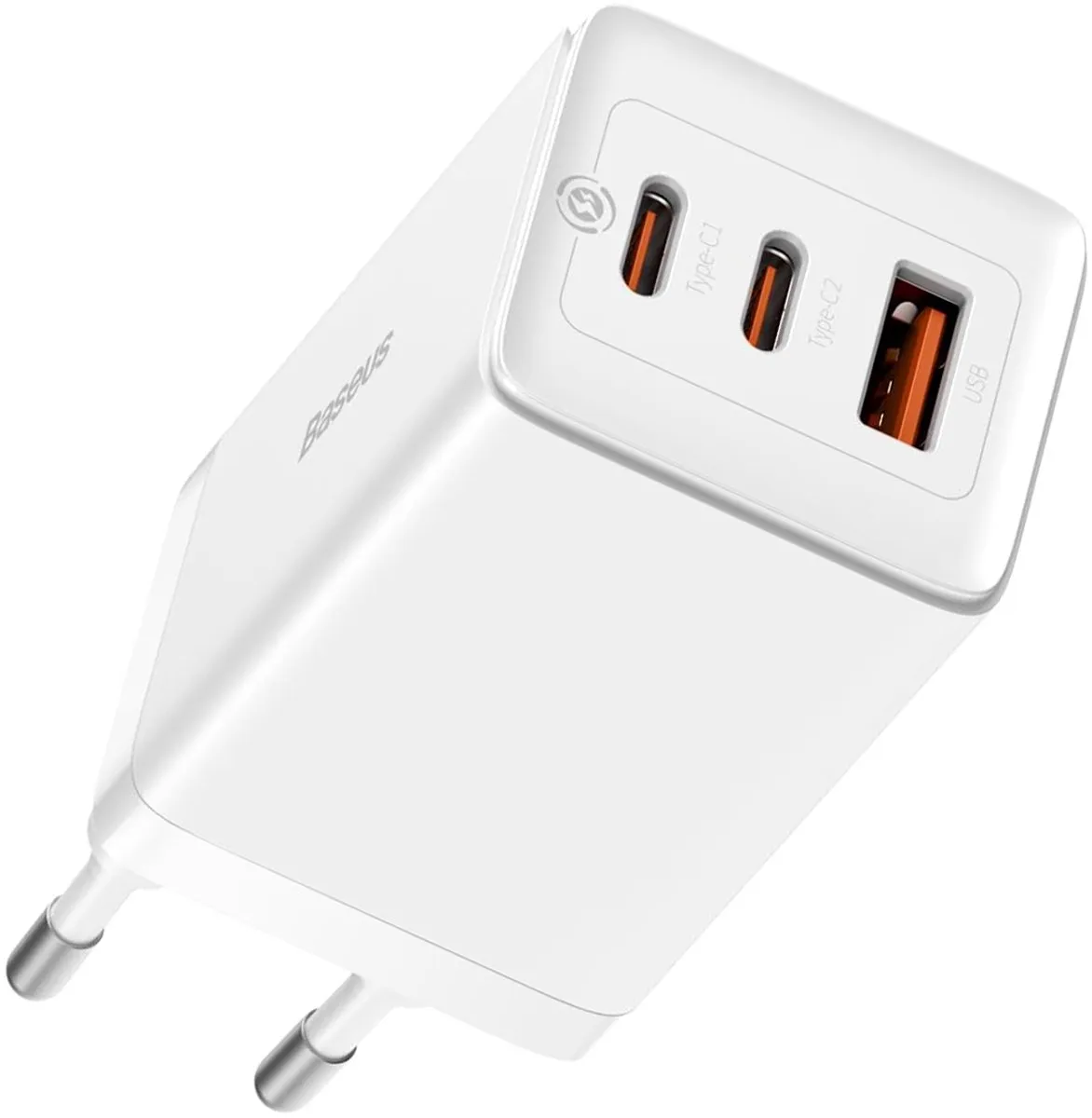 Baseus GaN5 Pro Snellader 65W PD 3.0 - 3 Outputs - Wit