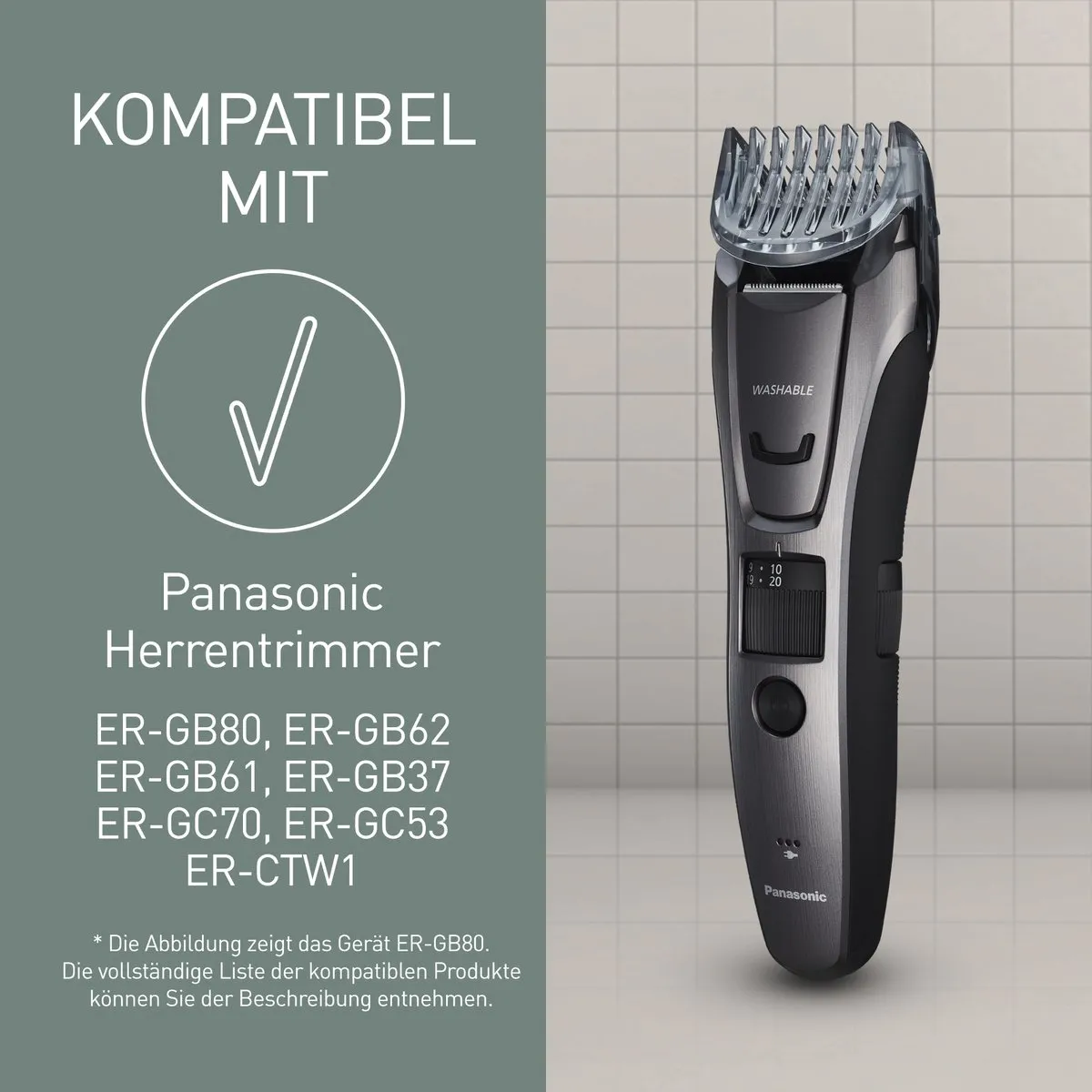 Panasonic WER9605Y Scheerkop - Zwart