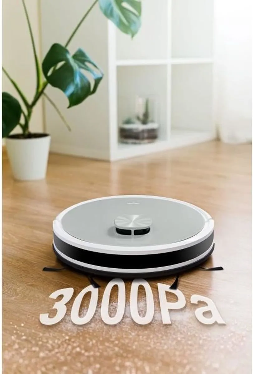 Medion X21 SW Robotstofzuiger met Afvoerstation 3000 Pa - Grijs/Wit - afbeelding 3 van 6