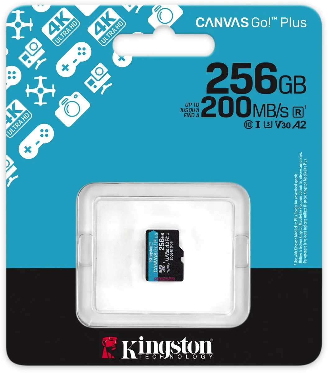 Kingston Canvas Go! Plus SDCG4/256GBSP microSDXC 256GB - A2 U3