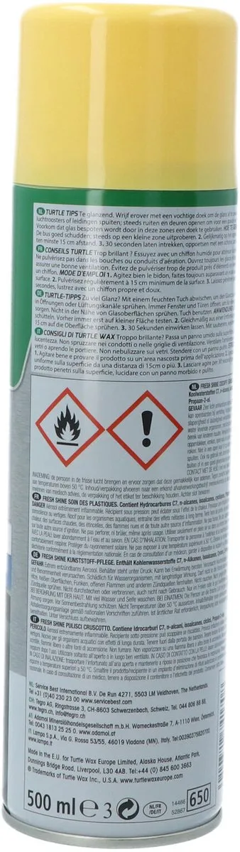 Turtle Wax GL Fresh Shine Vanille Interieurreiniger 500ml