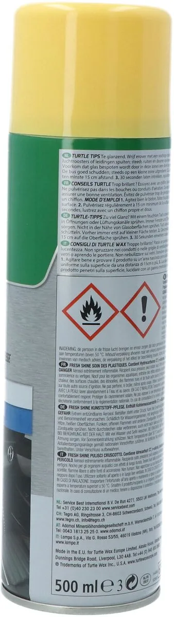 Turtle Wax GL Fresh Shine Vanille Interieurreiniger 500ml