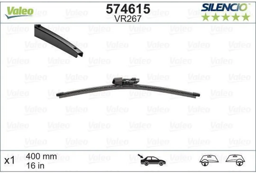 Valeo Silencio VR267 Achterwisser