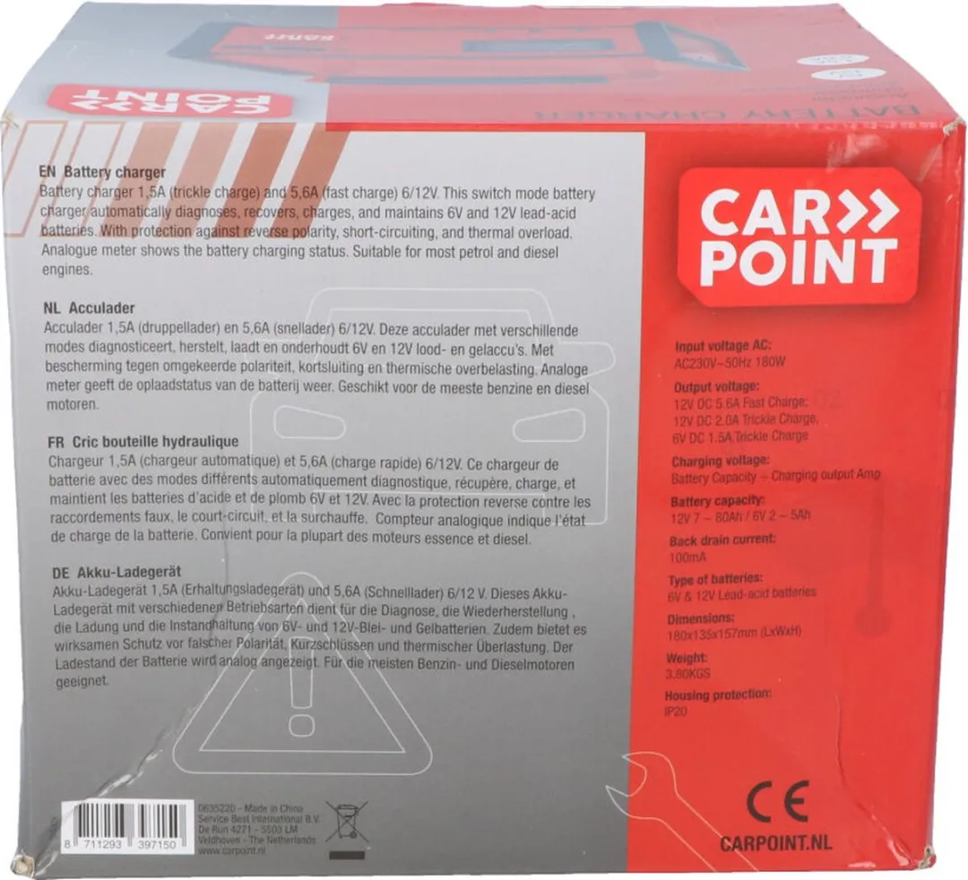 Carpoint Acculader 6-12V Druppellader - Lood/Gel