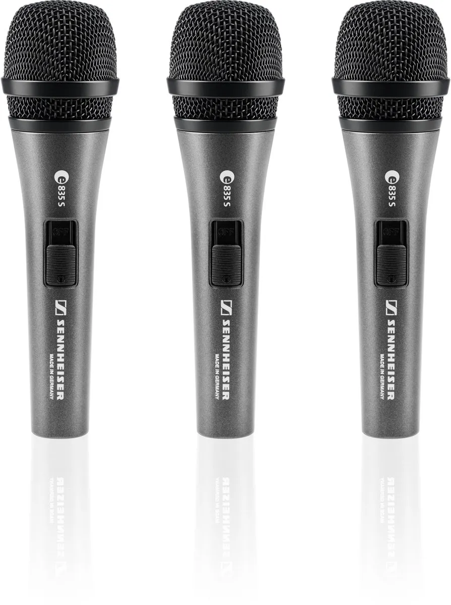 Sennheiser e835-S 3-PACK Zangmicrofoon