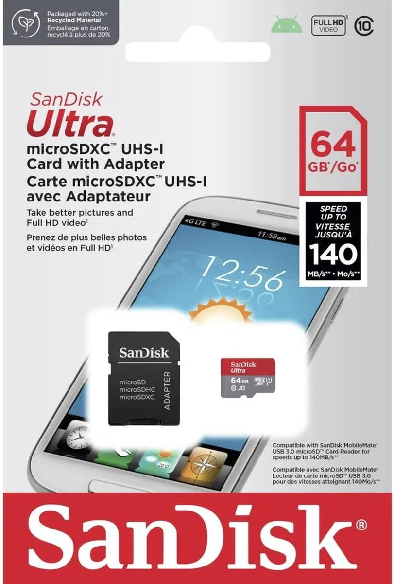SanDisk microSDXC Ultra SDSQUAB-064G-GN6TA 64GB