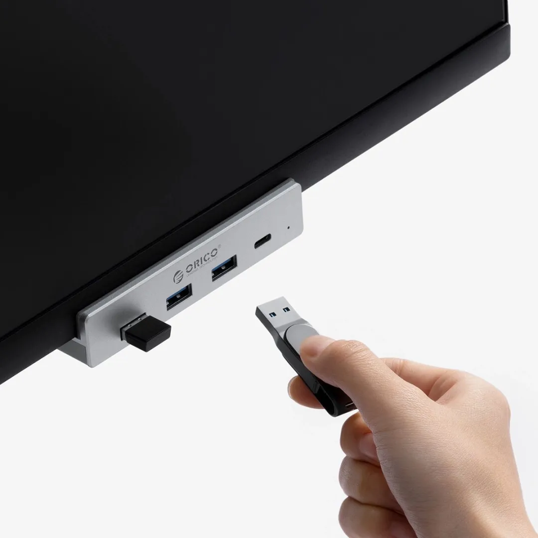 ORICO MH4PC Multifunctionele Hub - 3x USB-A 3.0 + 1x USB-C 3.0 - Transparant - afbeelding 4 van 6