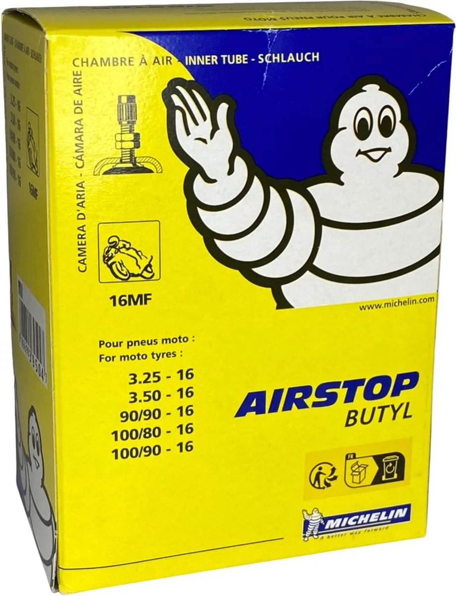 Michelin Binnenband 16-3.25/3.50 100/90-16 Recht Ventiel