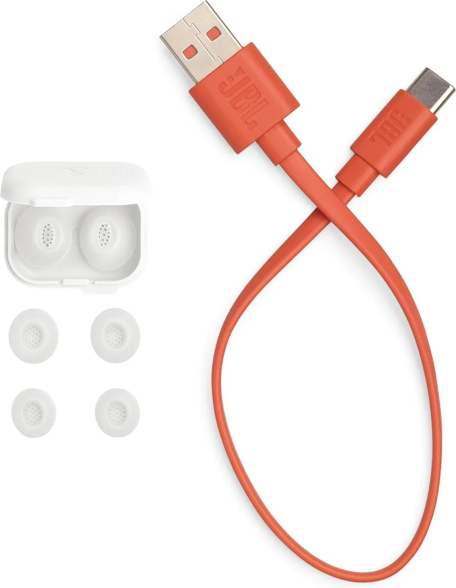 JBL Tune Flex 2 TWS Oordopjes - 48 uur - IP54 - Ghost White