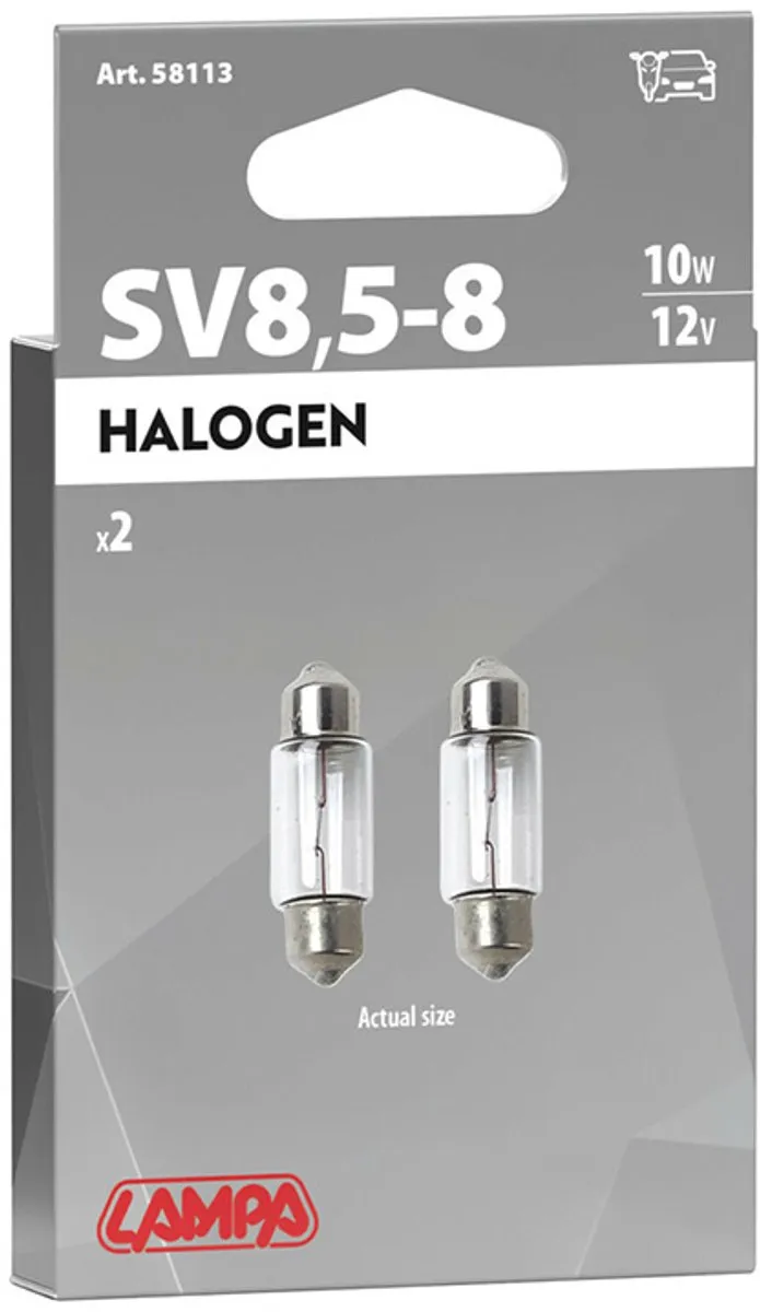 Lampa Festoon Lamp SV8.5-8 12V 10W Halogeen - 2 Stuks - afbeelding 5 van 6