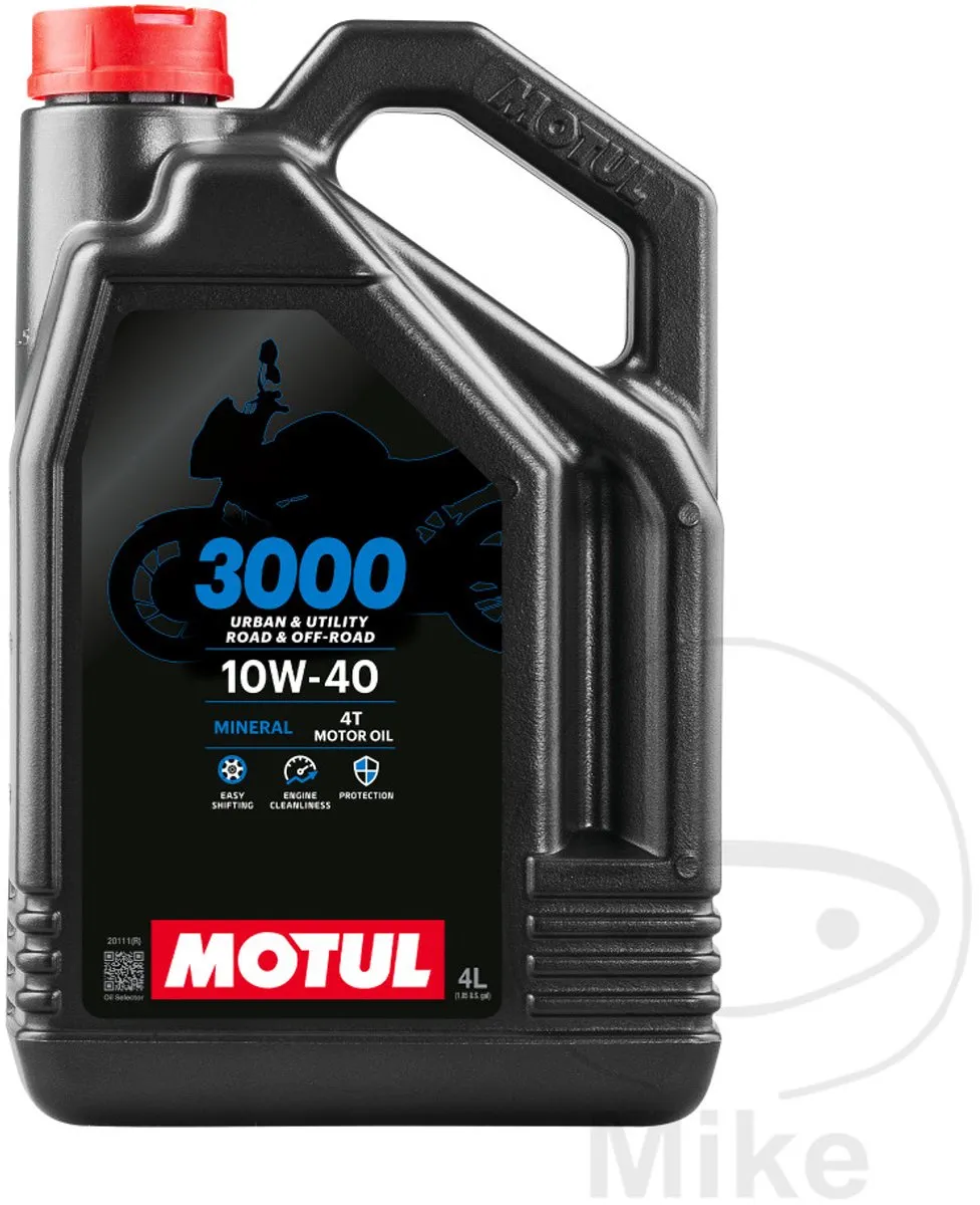 Motul 3000 4T 10W40 Motorolie - 4 Liter