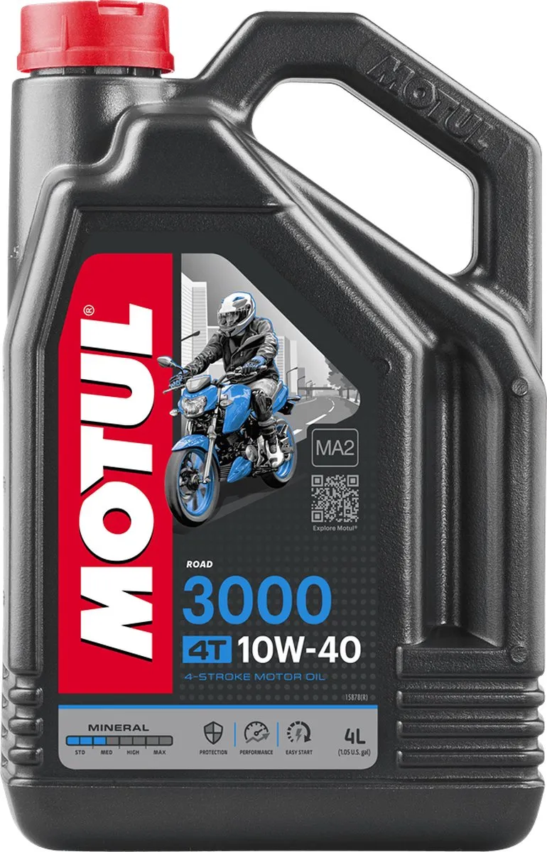 Motul 3000 4T 10W40 Motorolie - 4 Liter