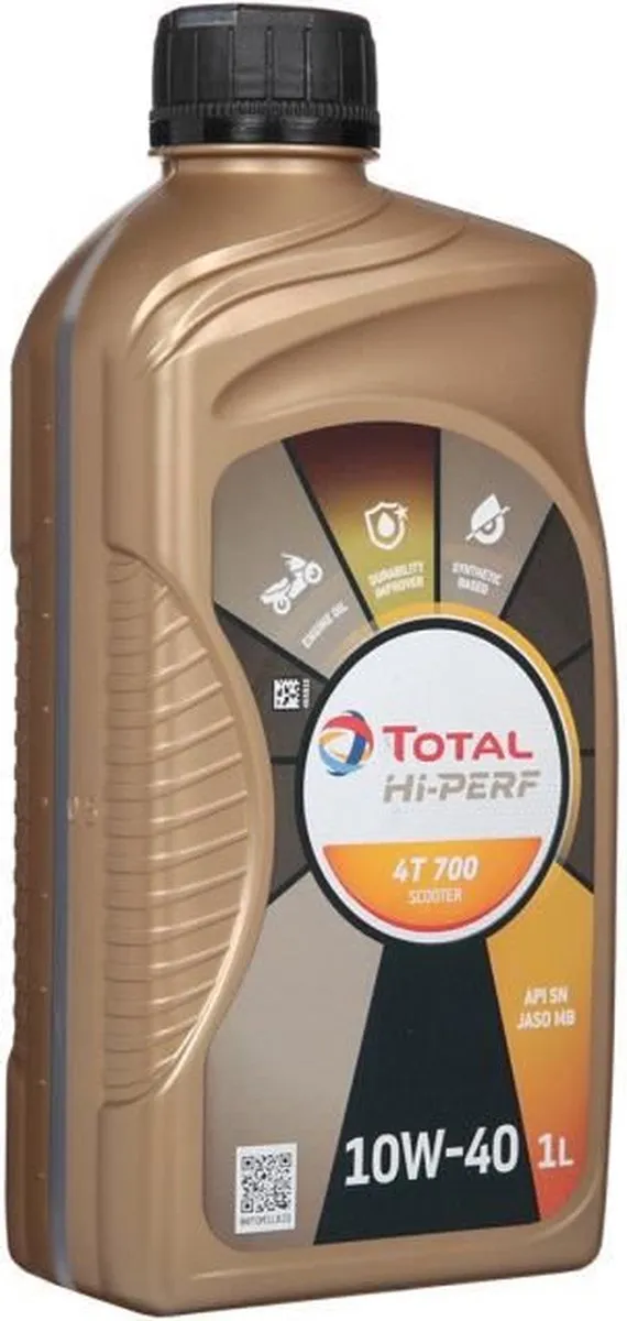 Total Hi-Perf 700 4-takt 10W40 Motorfietsolie 1L