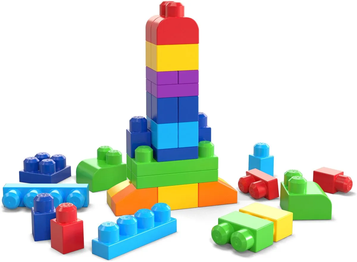 Mega Bloks Grote Bouwtas Classic 60 Stuks - Blauw - afbeelding 6 van 6