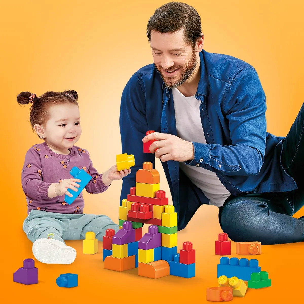 Mega Bloks Grote Bouwtas Classic 60 Stuks - Blauw