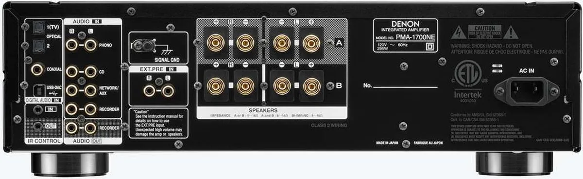 Denon PMA-1700NE Amplifier - 140W - MM/MC Phono - Zwart