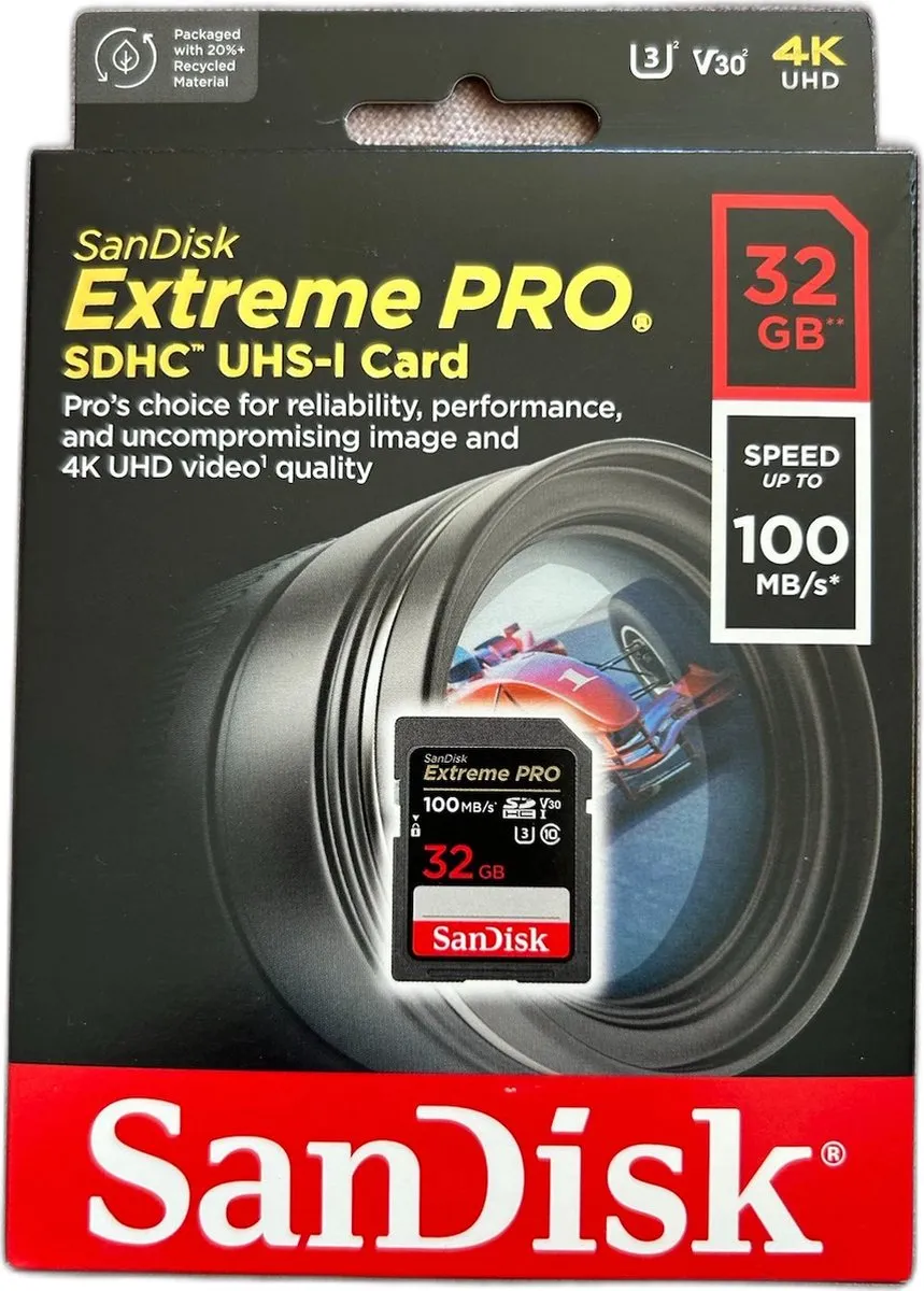 SanDisk SDSDXXG-032G-GN4IN SDHC Geheugenkaart 32GB - Extreme Pro