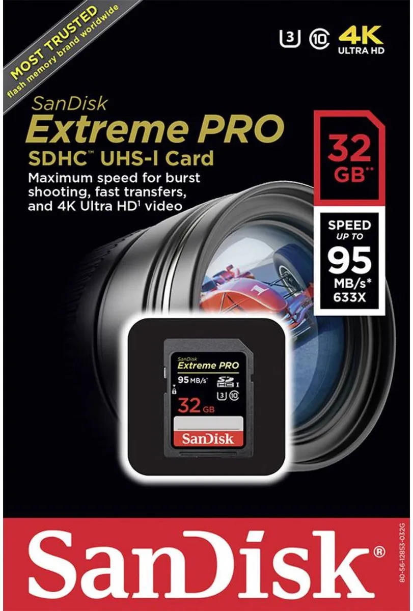 SanDisk SDSDXXG-032G-GN4IN SDHC Geheugenkaart 32GB - Extreme Pro