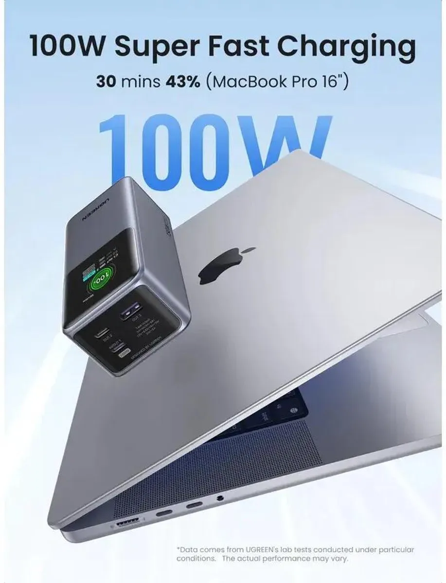 UGREEN Powerbank 20000mAh 130W - Grijs - afbeelding 6 van 6