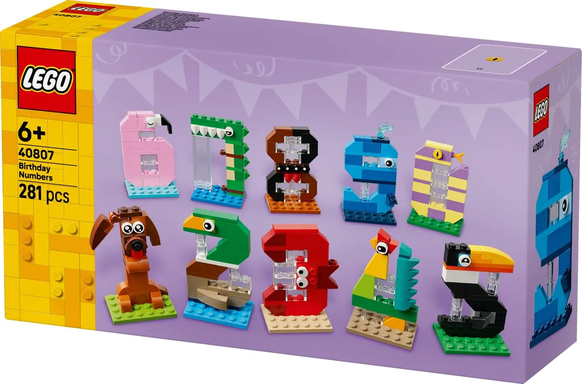LEGO Classic Verjaardagscijfers 40807 - 281 Stukken