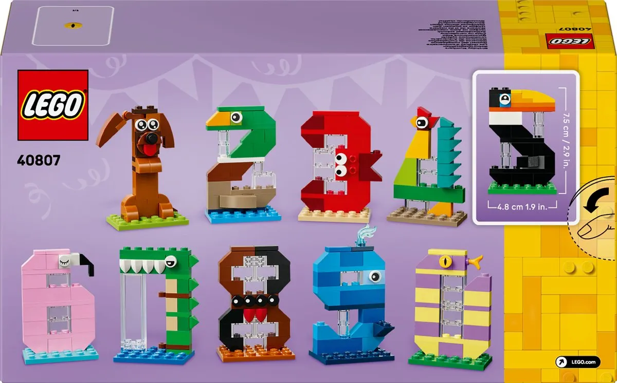 LEGO Classic Verjaardagscijfers 40807 - 281 Stukken