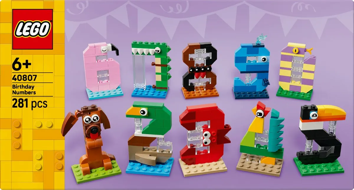 LEGO Classic Verjaardagscijfers 40807 - 281 Stukken - afbeelding 6 van 6