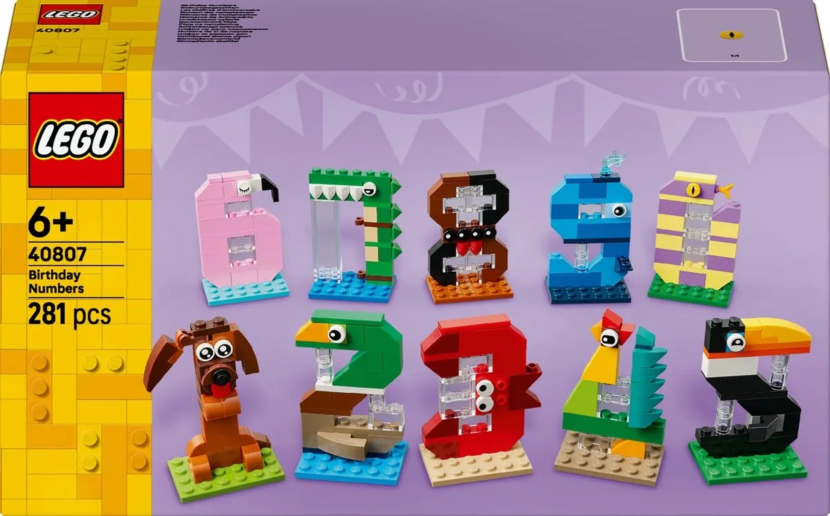 LEGO Classic Verjaardagscijfers 40807 - 281 Stukken