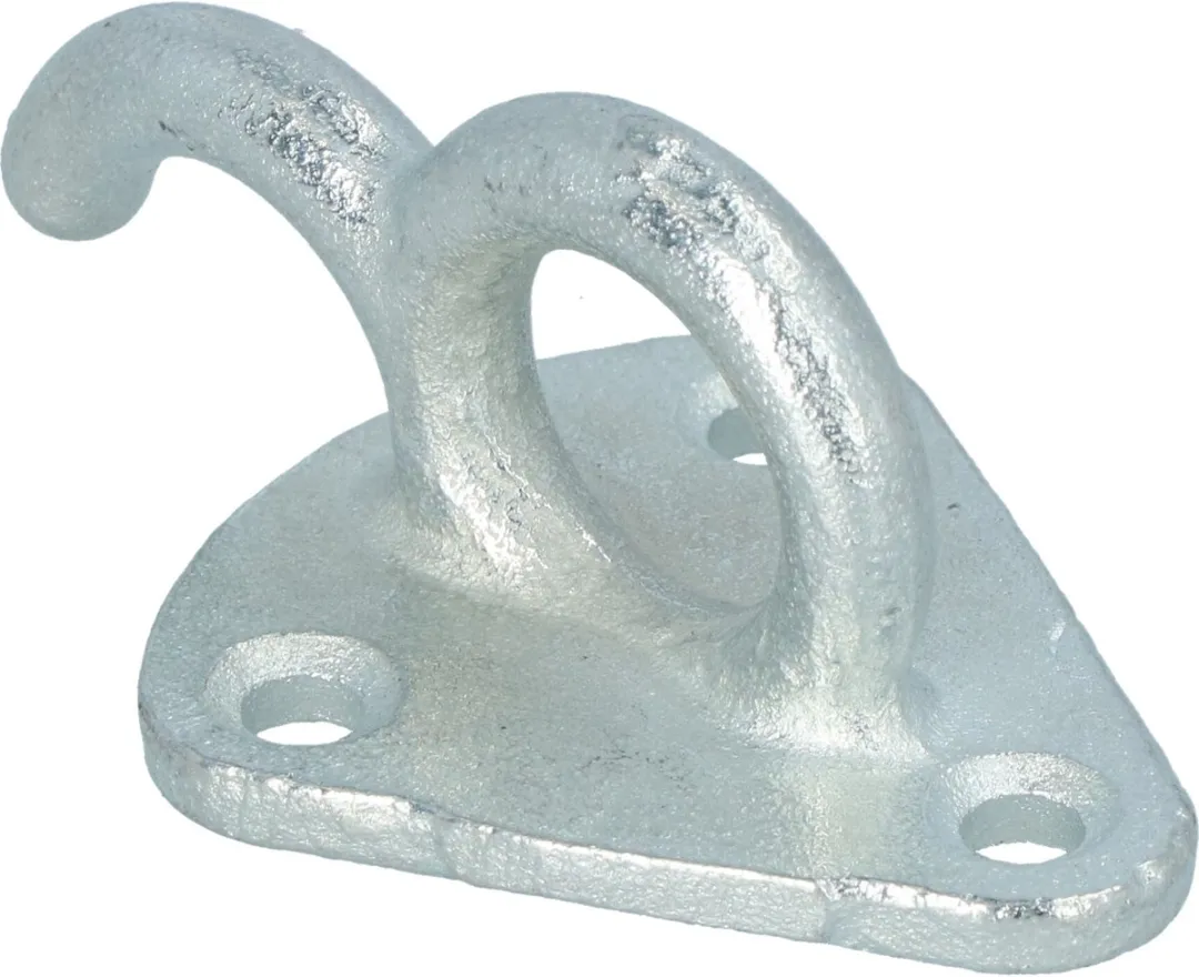 Carpoint Touwhaak met Oog Staal - 4 Stuks - Zilver
