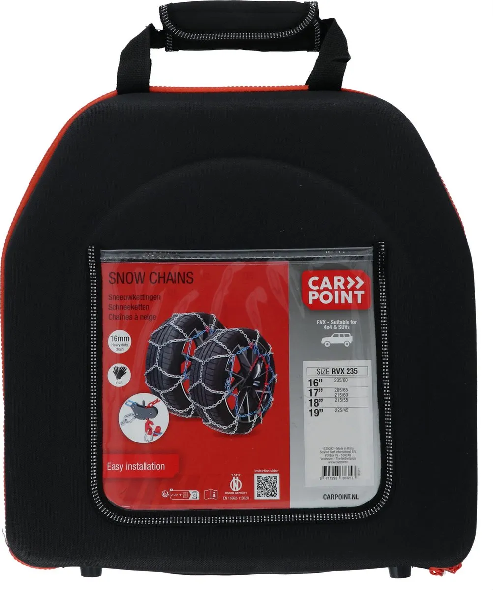 Carpoint RVX 235 Sneeuwkettingen 16mm - O Norm V5117/EN 16662