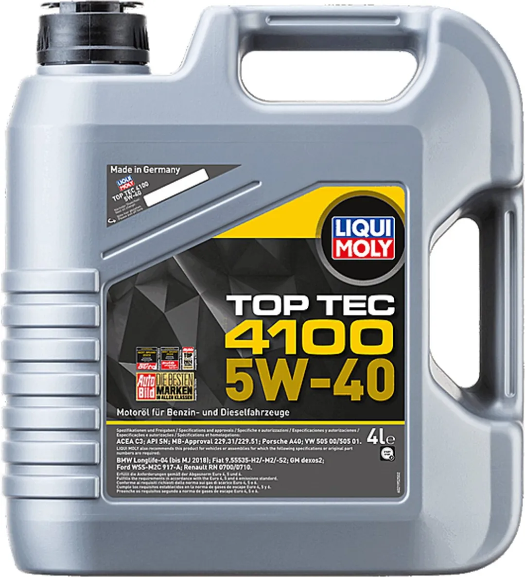 Liqui Moly Top Tec 4100 5W40 Motorolie 4L