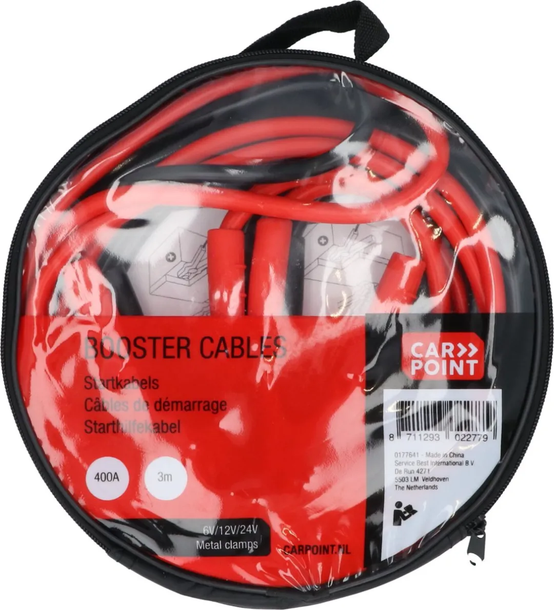 Carpoint Startkabelset 400A - 7mm - Rood/Zwart