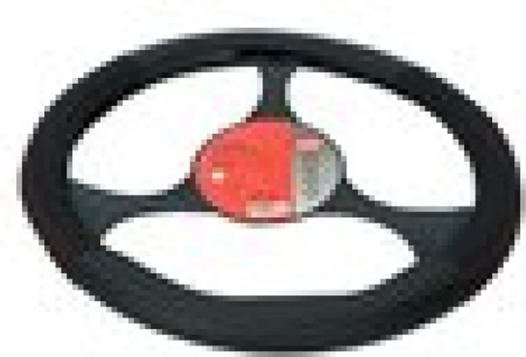 Carpoint Stuurhoes Auto PU Leer - Zwart/Rood - Ø37-39cm