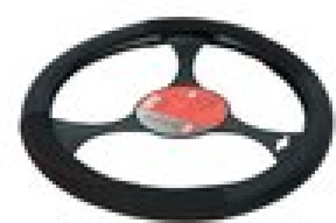 Carpoint Stuurhoes Auto PU Leer - Zwart/Rood - Ø37-39cm