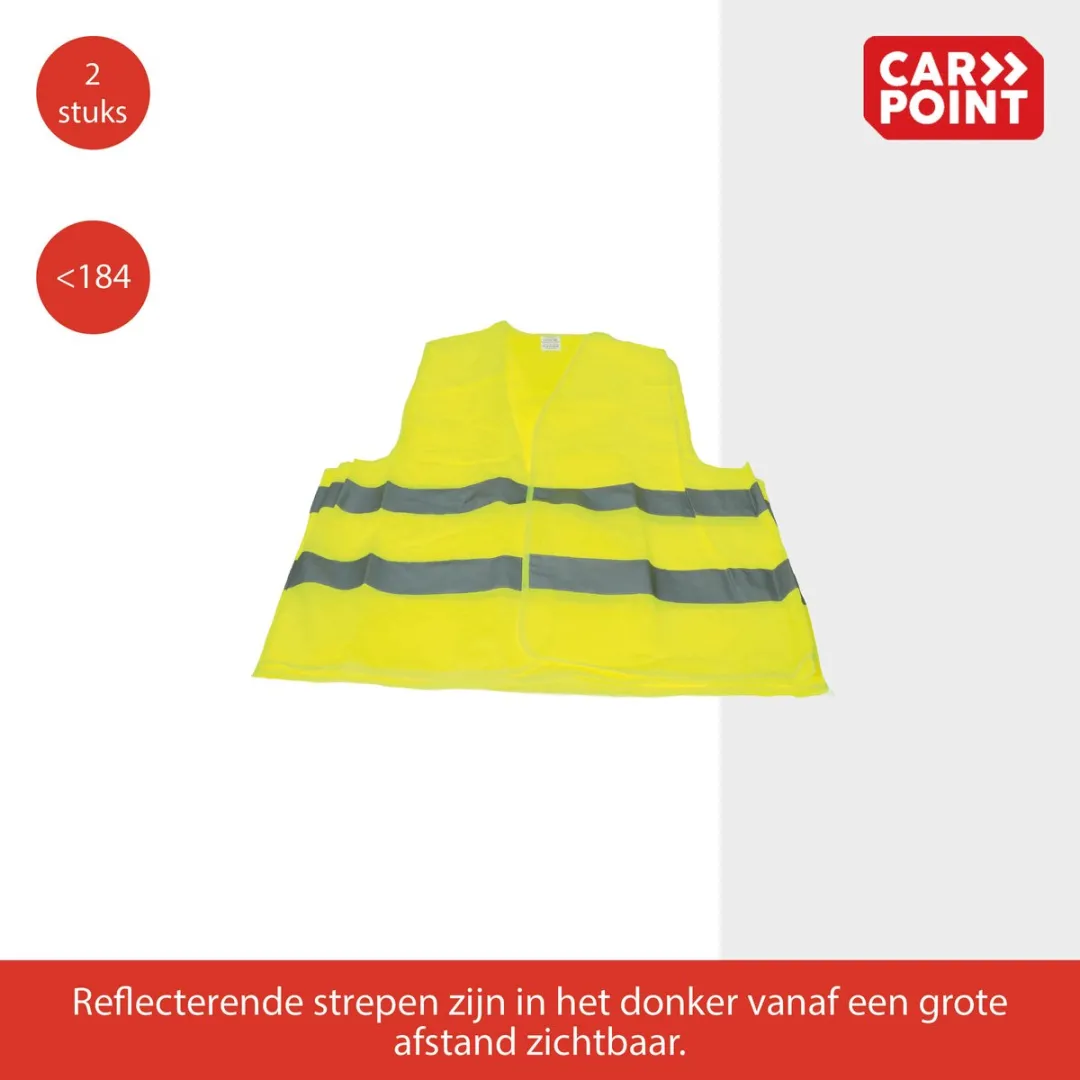 Carpoint Veiligheidsvest Senior Geel - 2 Stuks