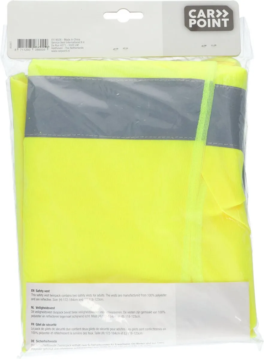Carpoint Veiligheidsvest Senior Geel - 2 Stuks - afbeelding 6 van 6