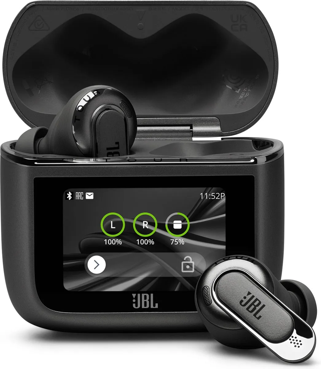 JBL Tour Pro 3 Draadloze Oortjes - Noise Cancelling - 50 uur - Zwart