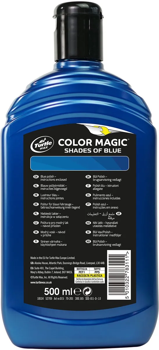 Turtle Wax Color Magic Ultra Blue Wax 500ml - afbeelding 6 van 6