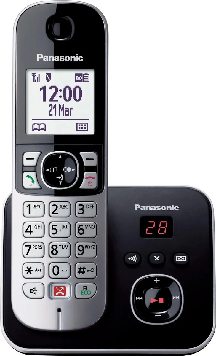 Panasonic KX-TG6861 DECT Telefoon - 1 Handset - Zwart/Grijs