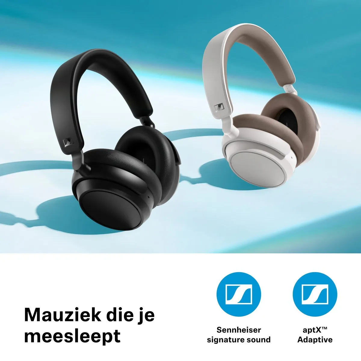 Sennheiser Accentum Plus 700177 Draadloze Koptelefoon - Noise Cancelling - 50u - Wit