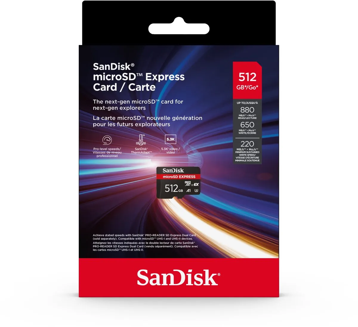 SanDisk MicroSDXC Express SDSQXFN-512G-GN4NN - 512GB