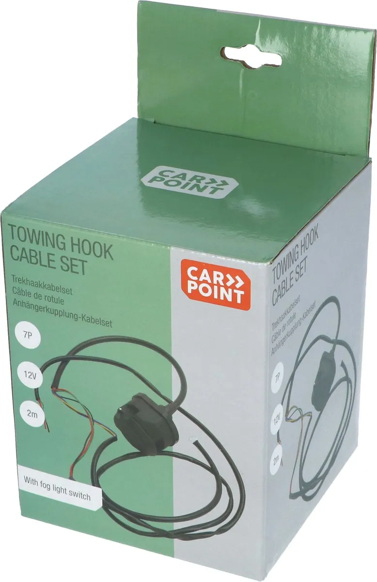 Carpoint Trekhaakkabelset 7-polig 12V - 2m - Zwart