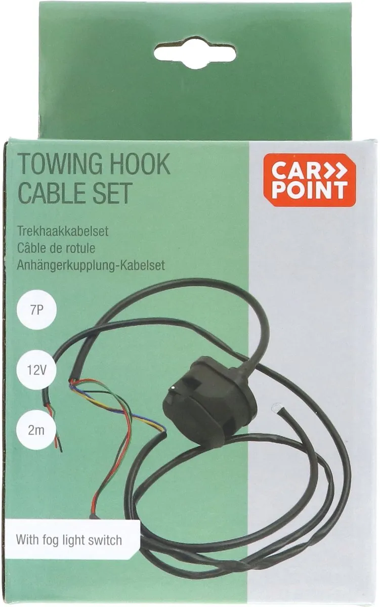 Carpoint Trekhaakkabelset 7-polig 12V - 2m - Zwart - afbeelding 6 van 6
