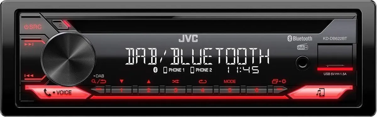 JVC KD-DB622BT - Autoradio met DAB+