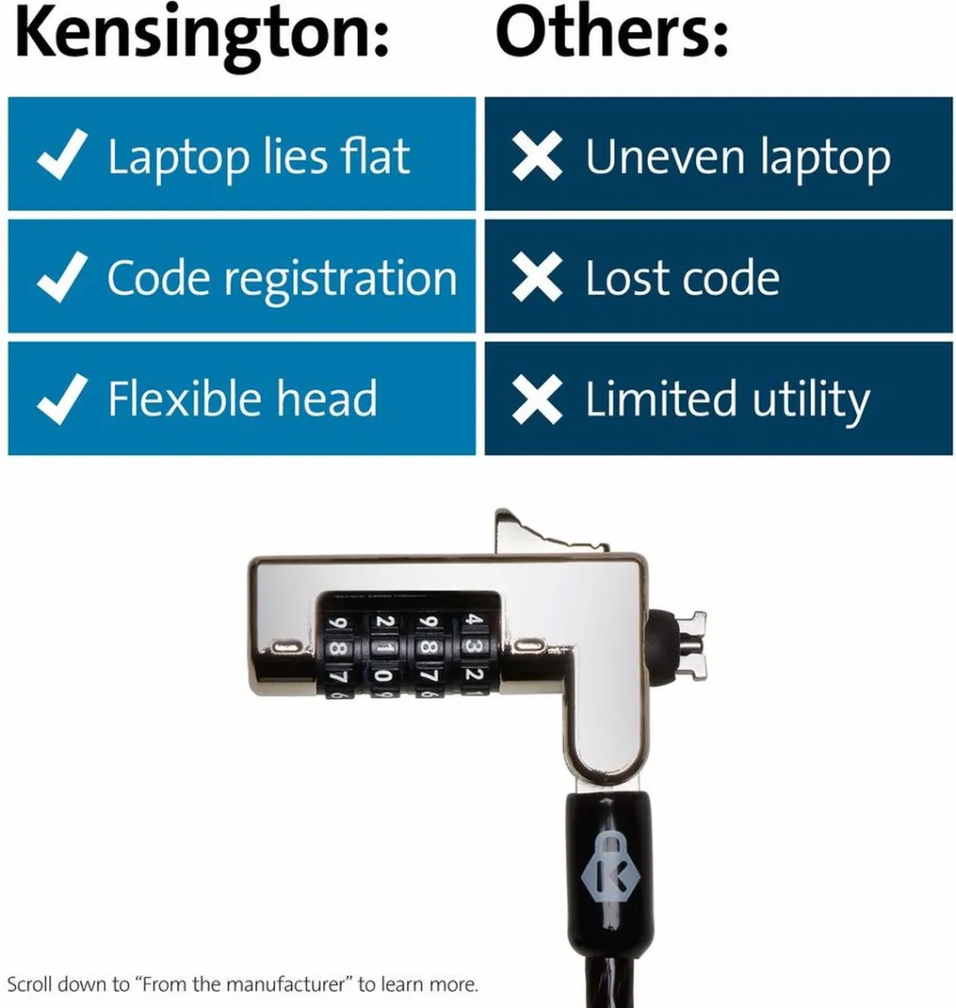 Kensington Laptopslot NanoSaver - Cijfercombinatie - Zwart/Zilver