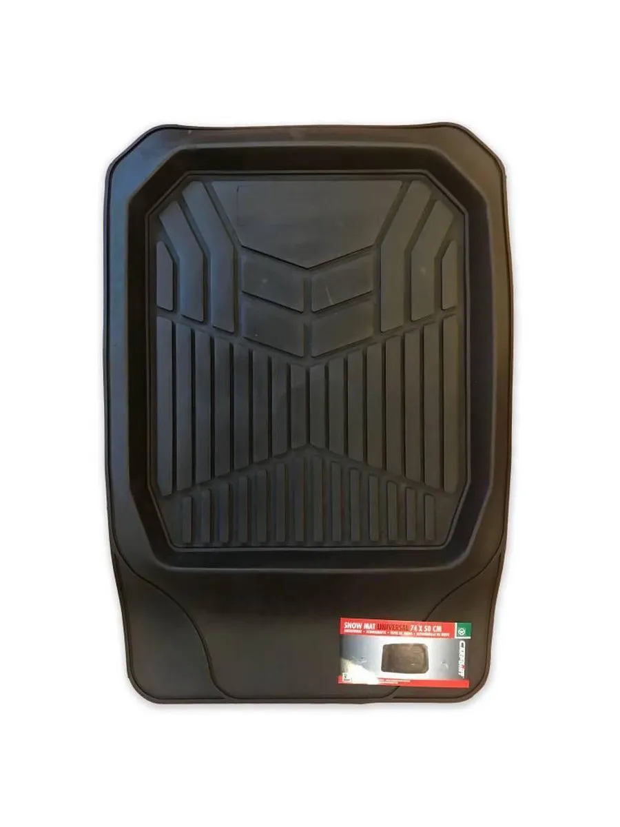 Carpoint Schaalmat Rubber 74x50cm - Zwart