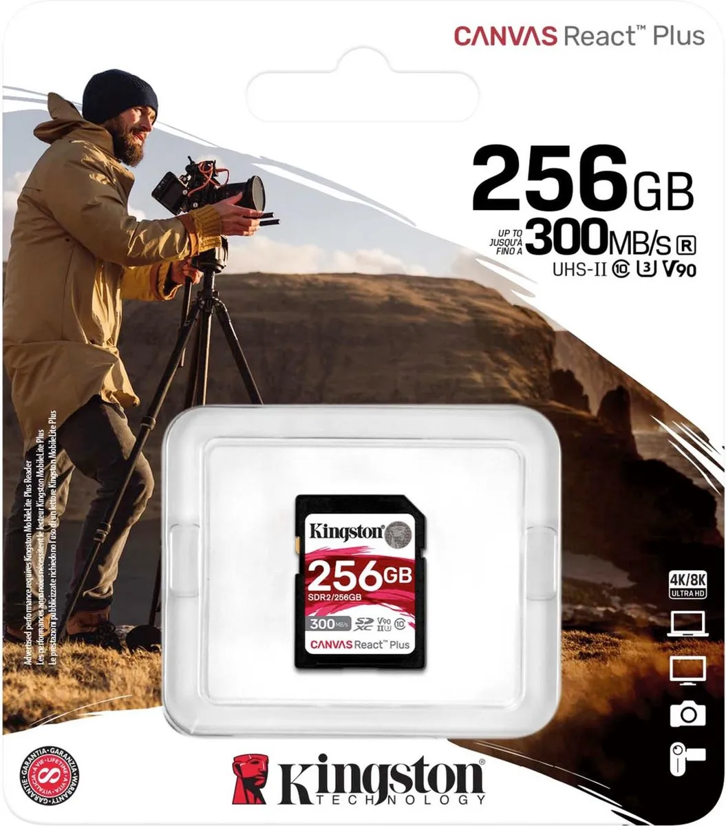 Kingston SDR2/256GB MicroSD Geheugenkaart - 256GB - 8K UHS-II - afbeelding 3 van 5