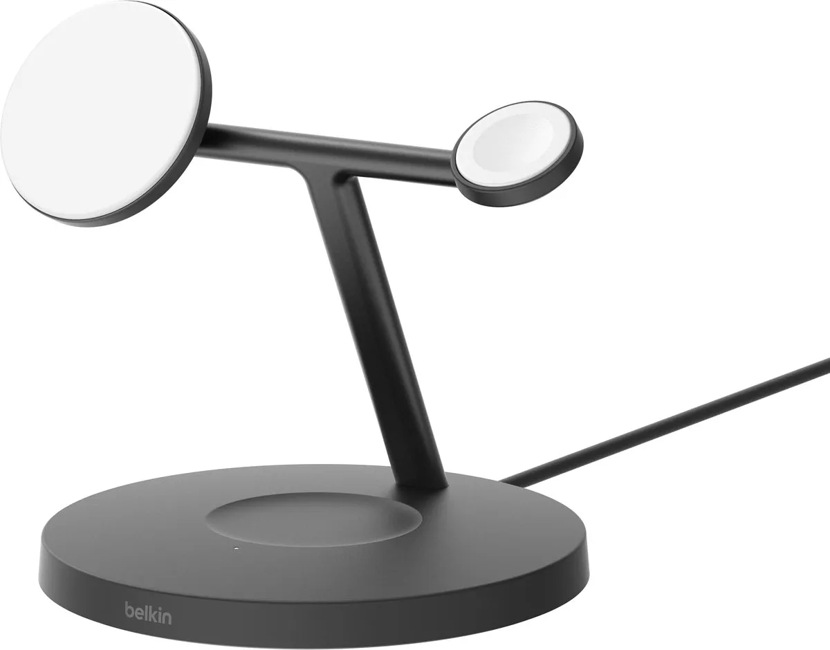 Belkin WIZ032kqBK 3-in-1 Qi2 Draadloze Oplader - 15W - Zwart