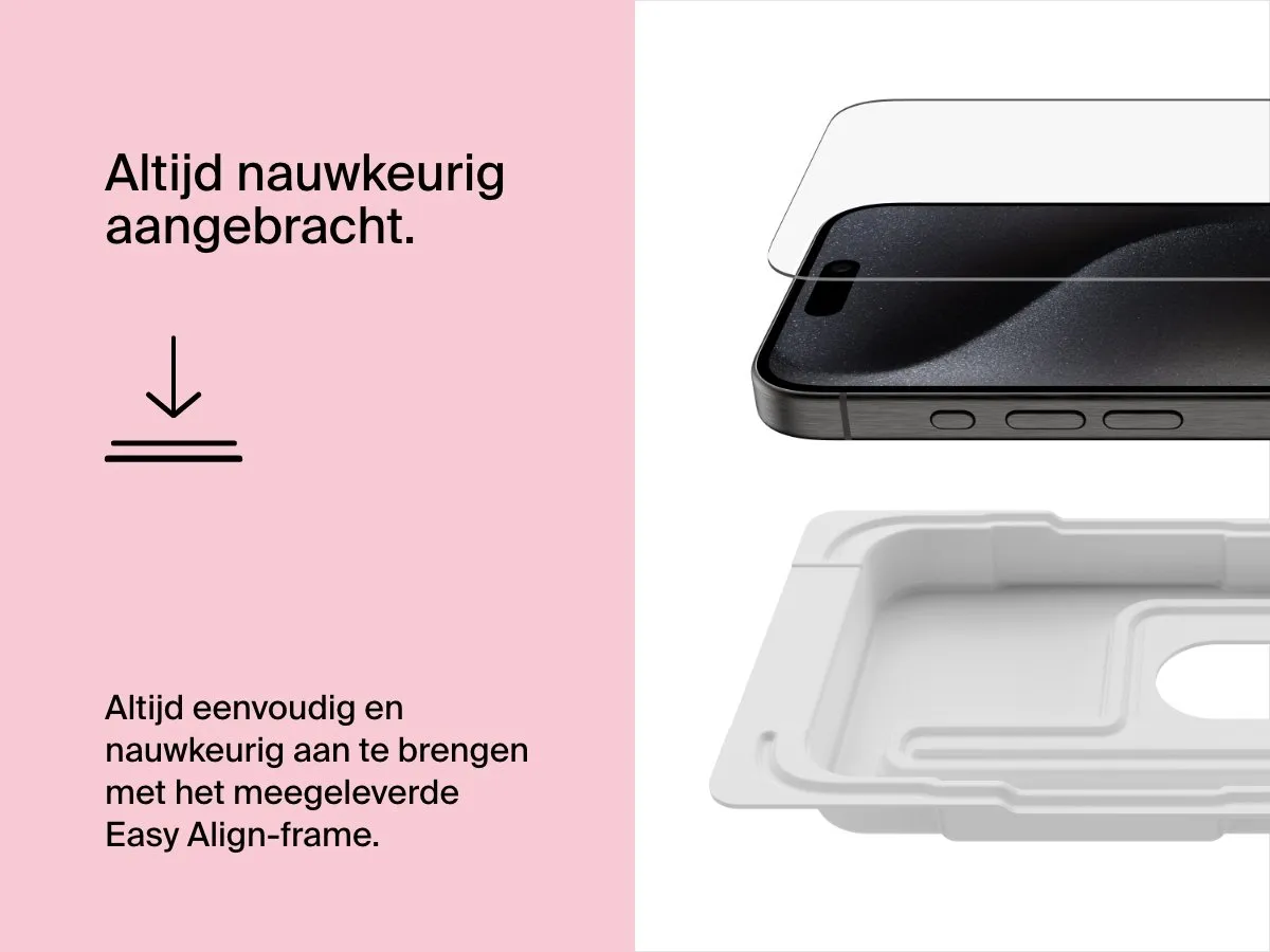 Belkin TemperedGlass Screenprotector iPhone 15 Pro