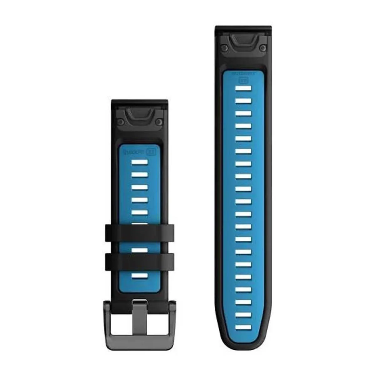 Garmin QuickFit 22mm Siliconen Band - Zwart/Zilver